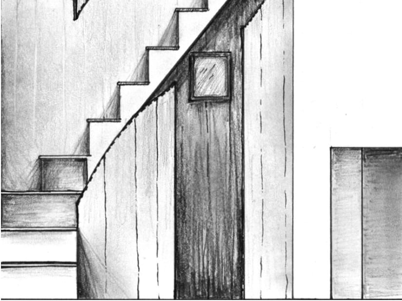 Drawing of staircase